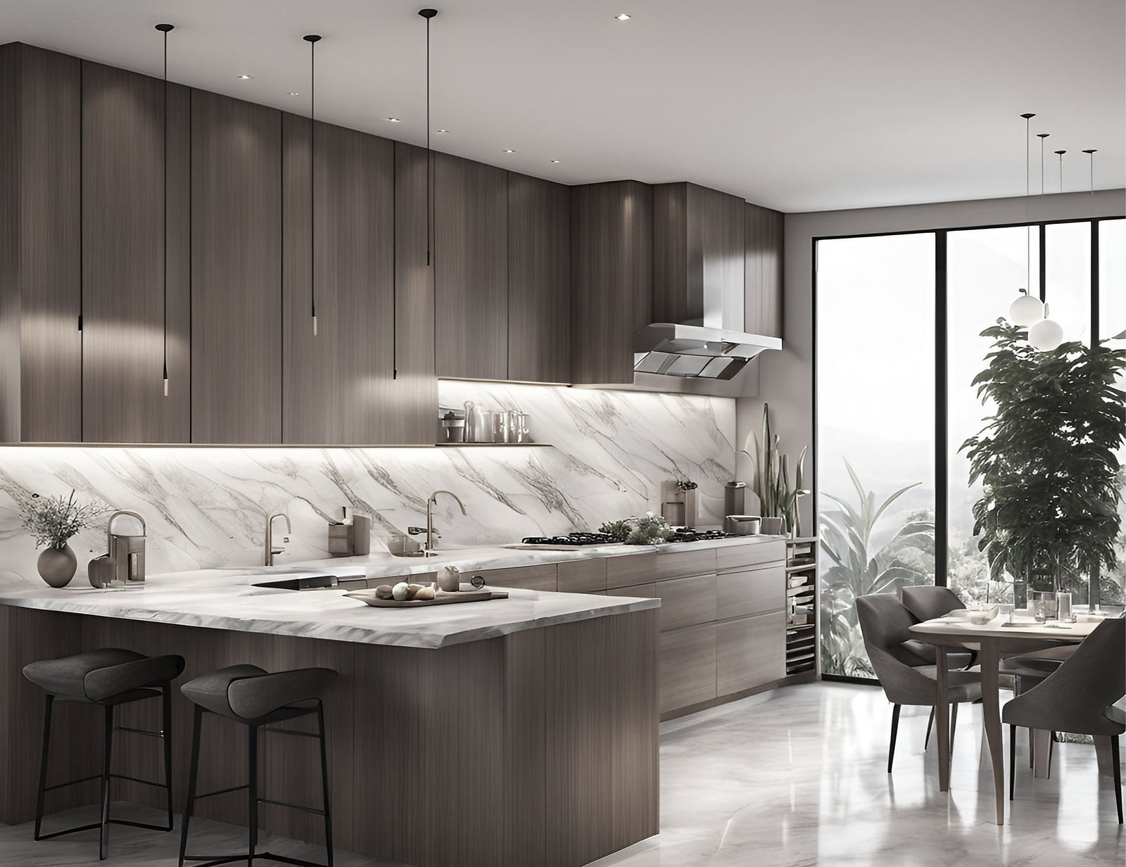 Private home kitchen wrapping